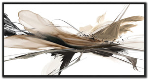 A Dash of Brown Wall Art - Dark Brown/White - 57 X 29