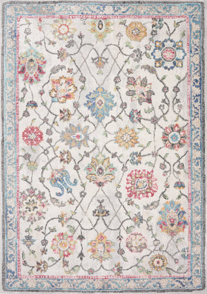 Fresco 5'3" x 7'7" Floral Border Area Rug