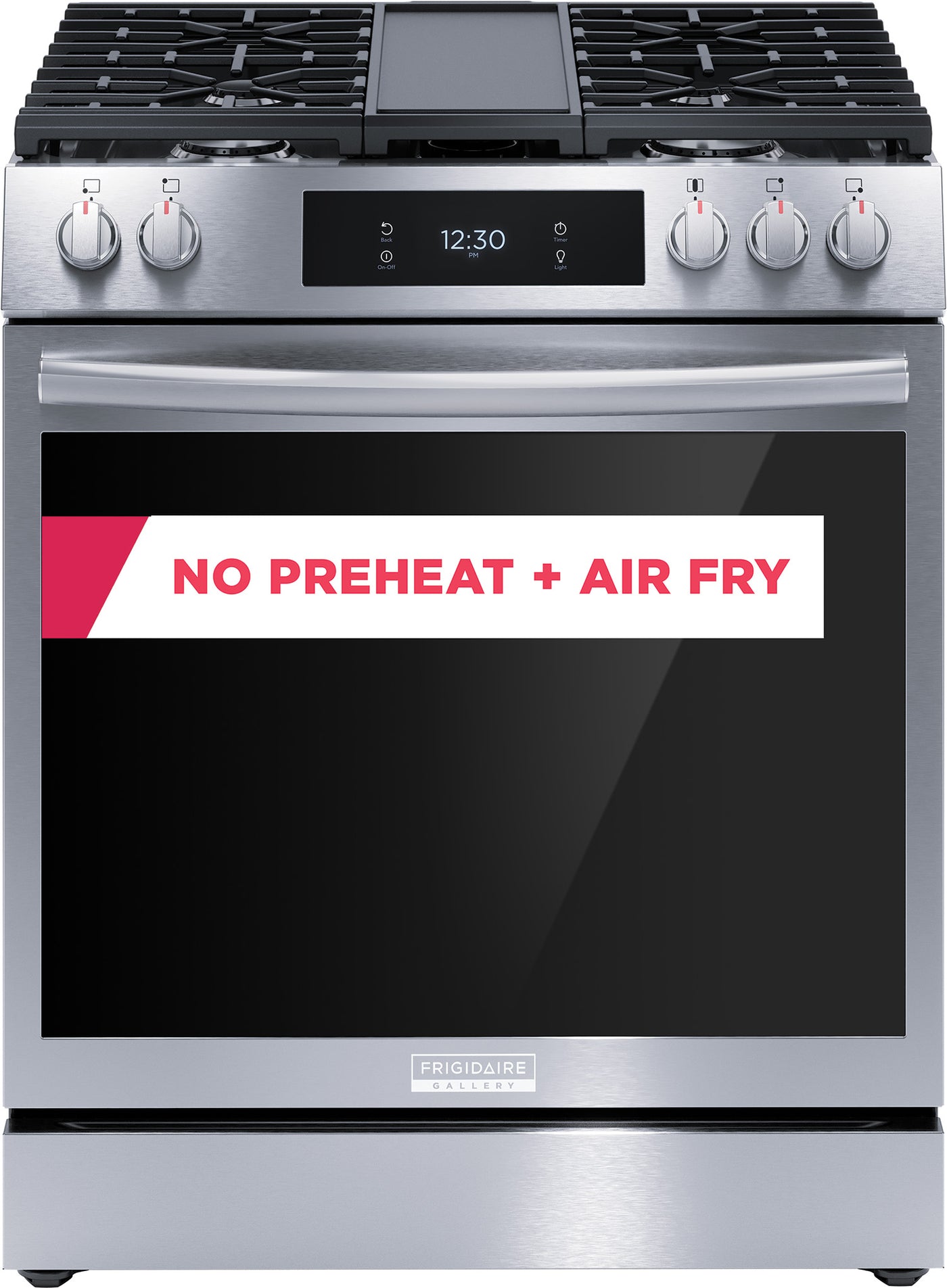 Frigidaire Gallery Stainless Steel 30" Front Control Gas Range with Total Convection (6.1 Cu. Ft) - GCFG3060BF