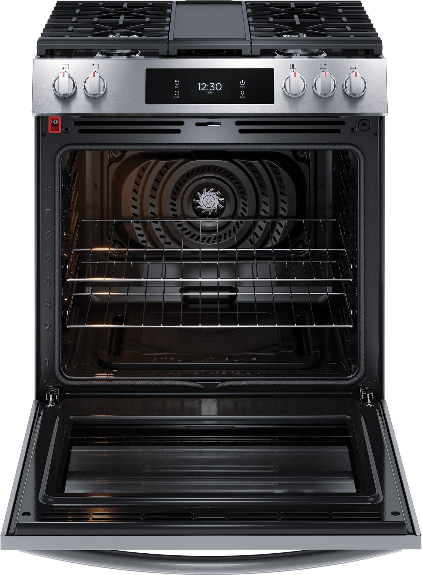 Frigidaire Gallery Stainless Steel 30" Front Control Gas Range with Total Convection (6.1 Cu. Ft) - GCFG3060BF