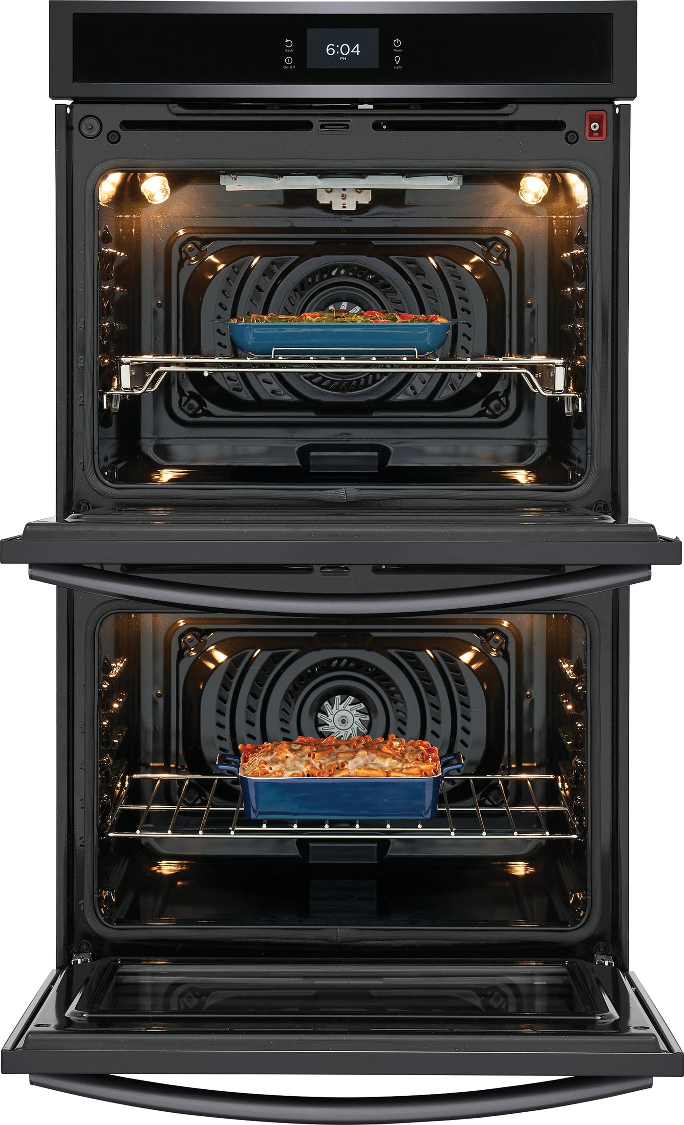 Frigidaire Gallery Smudge-Proof Black Stainless Steel 30" Double Wall Oven with Total Convection (10.6 Cu. Ft) - GCWD3067AD