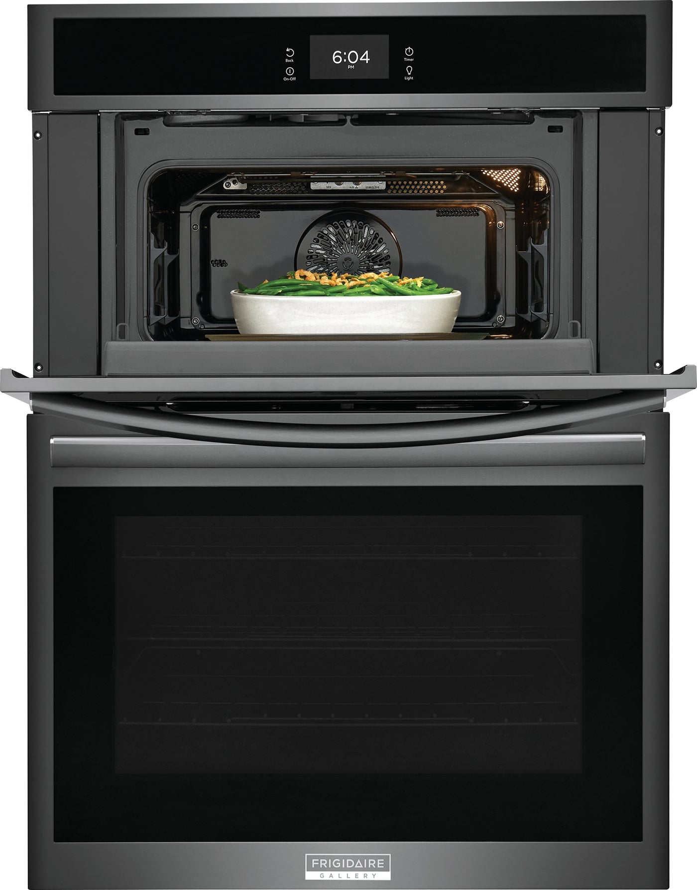 Frigidaire Gallery Smudge-Proof Black Stainless Steel 30" Wall Oven and Microwave Combination (1.7 Cu. Ft. / 5.3 Cu. Ft.) - GCWM3067AD