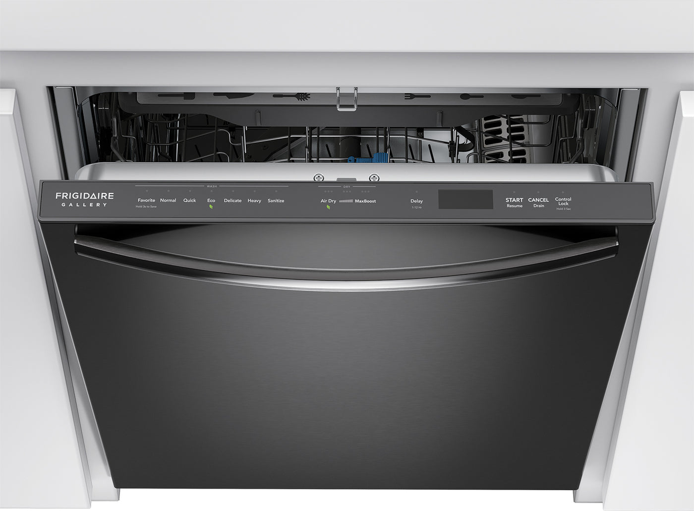 Frigidaire Gallery 24" Smudge-Proof™ Black Stainless Dishwasher with CleanBoost™ (47 dBA) - GDSH4715AD