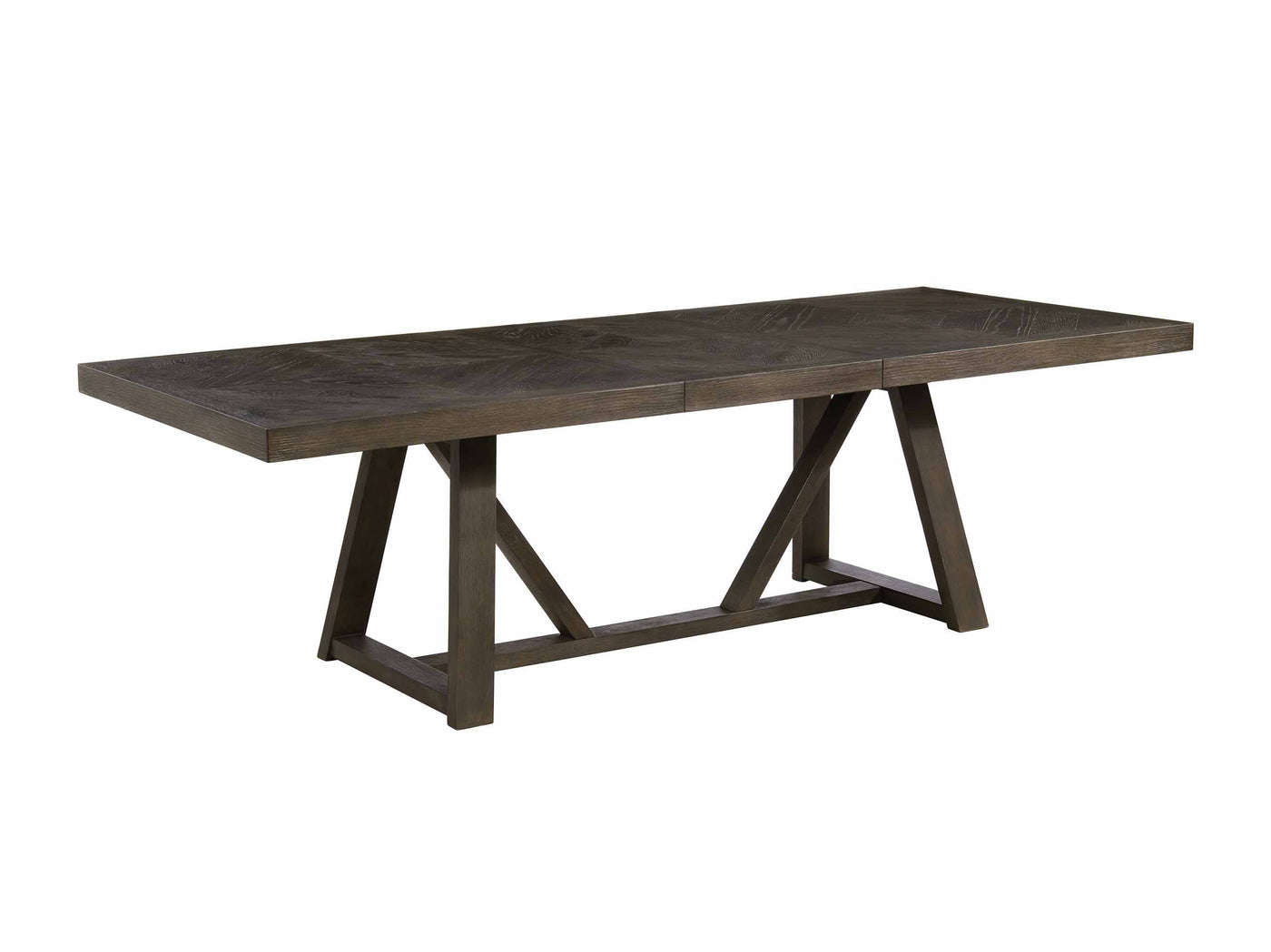 Hearst Extendable Trestle Dining Table - Dark Oak