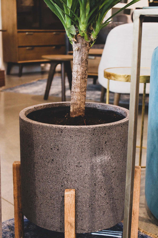 Bredgade V 17" Indoor/Outdoor Planter - Grey Stone