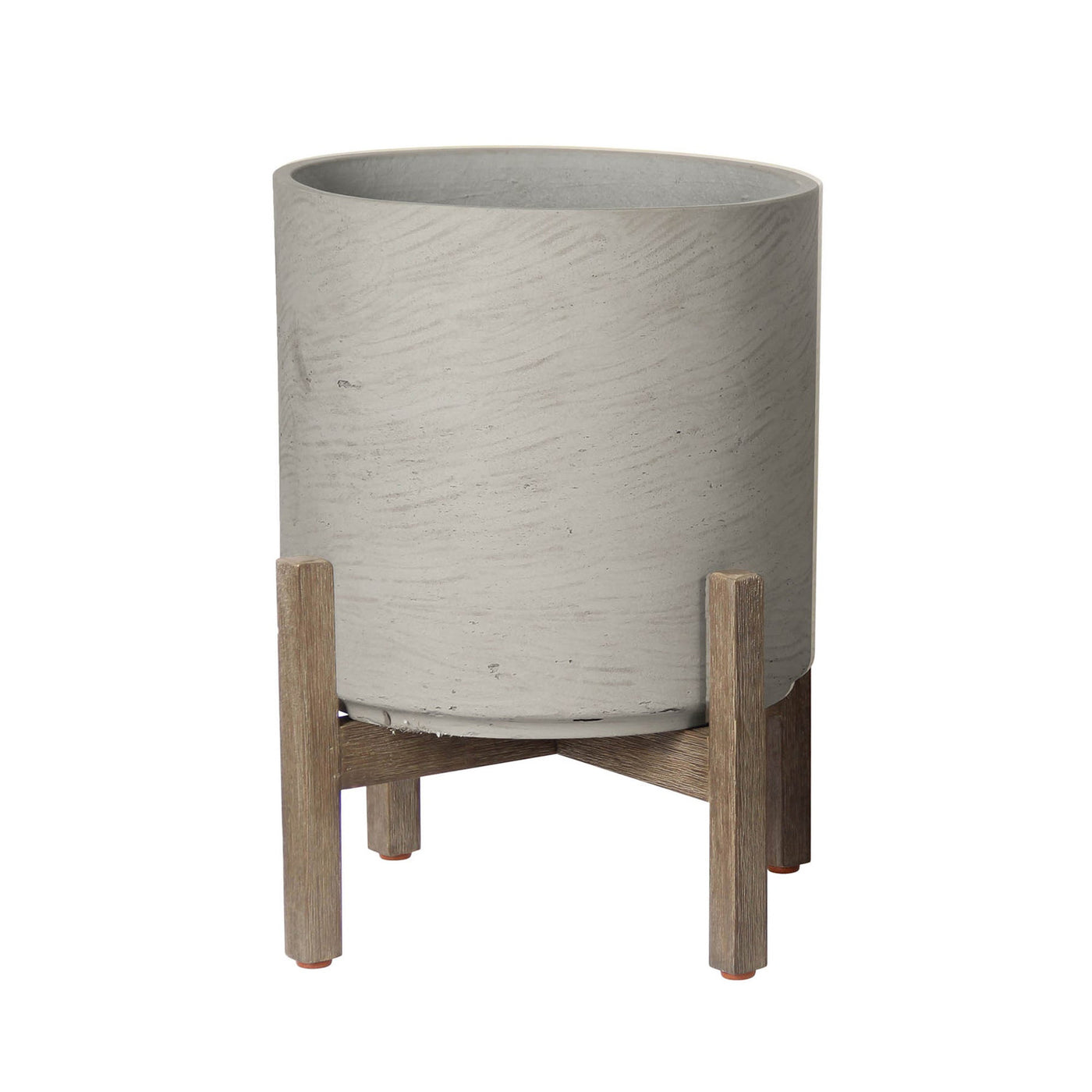 Bredgade IV Indoor/Outdoor 14.8" Planter - Cement Grey