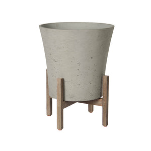 Bredgade VIII 14.1" Indoor/Outdoor Planter - Cement Grey