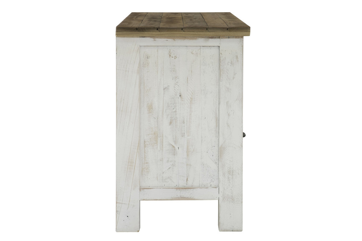 Borsgade 49.25" Reclaimed Pine TV Stand - Antique White/Rustic Natural