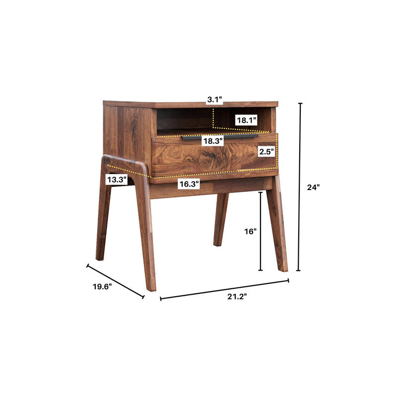 Thomaa Night Table - Brown