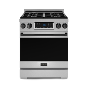 Thor Kitchen Stainless Steel Freestanding Professional Liquid Propane Gas Range|Gordon Ramsay Series (4.55 cu.ft.) - RSG30LP-BLK