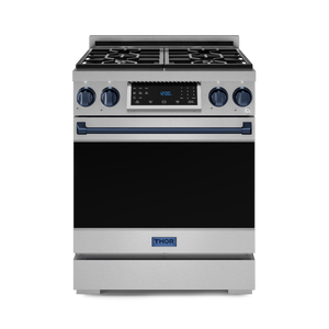 Thor Kitchen Stainless Steel Freestanding Professional Liquid Propane Gas Range|Gordon Ramsay Series (4.55 cu.ft.) - RSG30LP-BLU