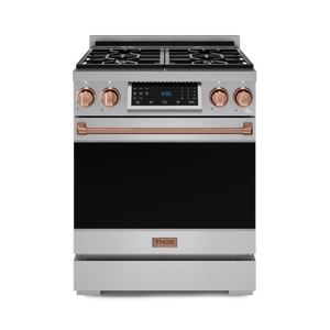 Thor Kitchen Stainless Steel Freestanding Professional Liquid Propane Gas Range|Gordon Ramsay Series (4.55 cu.ft.) - RSG30LP-RSG