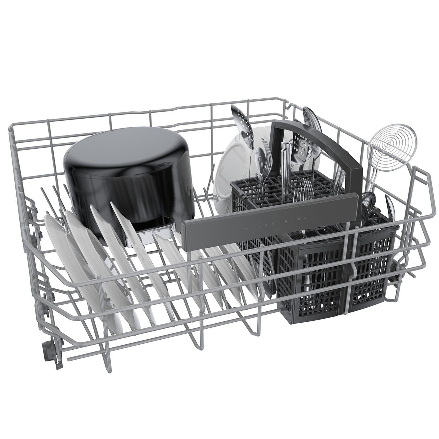 Bosch Stainless Steel 24-Inch Smart Built-In Dishwasher with Home Connect, CrystalDry, Third Rack, 42 dBA - SHX78B75UC