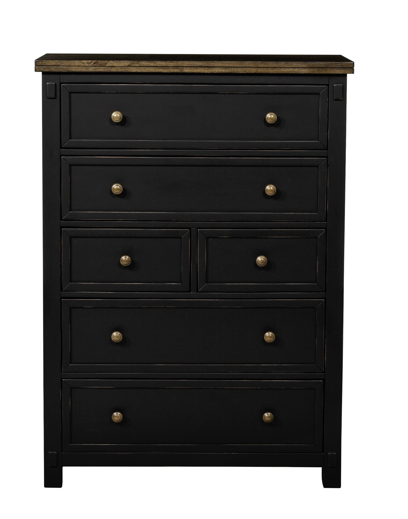 Stormy Ridge 6 Drawer Chest - Slate Black, Chicory