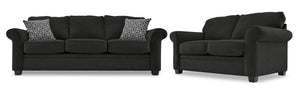 Duffield Sofa and Loveseat Set - Sutton Midnight