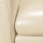 Carlino Leather Sofa, Loveseat and Chair Set - Bisque