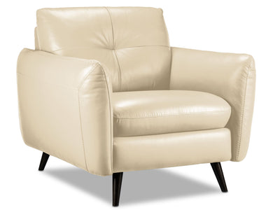 Carlino Leather Chair - Bisque