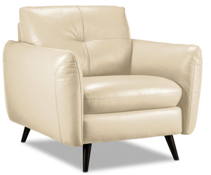 Carlino Leather Chair - Bisque