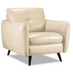 Carlino Leather Sofa, Loveseat and Chair Set - Bisque