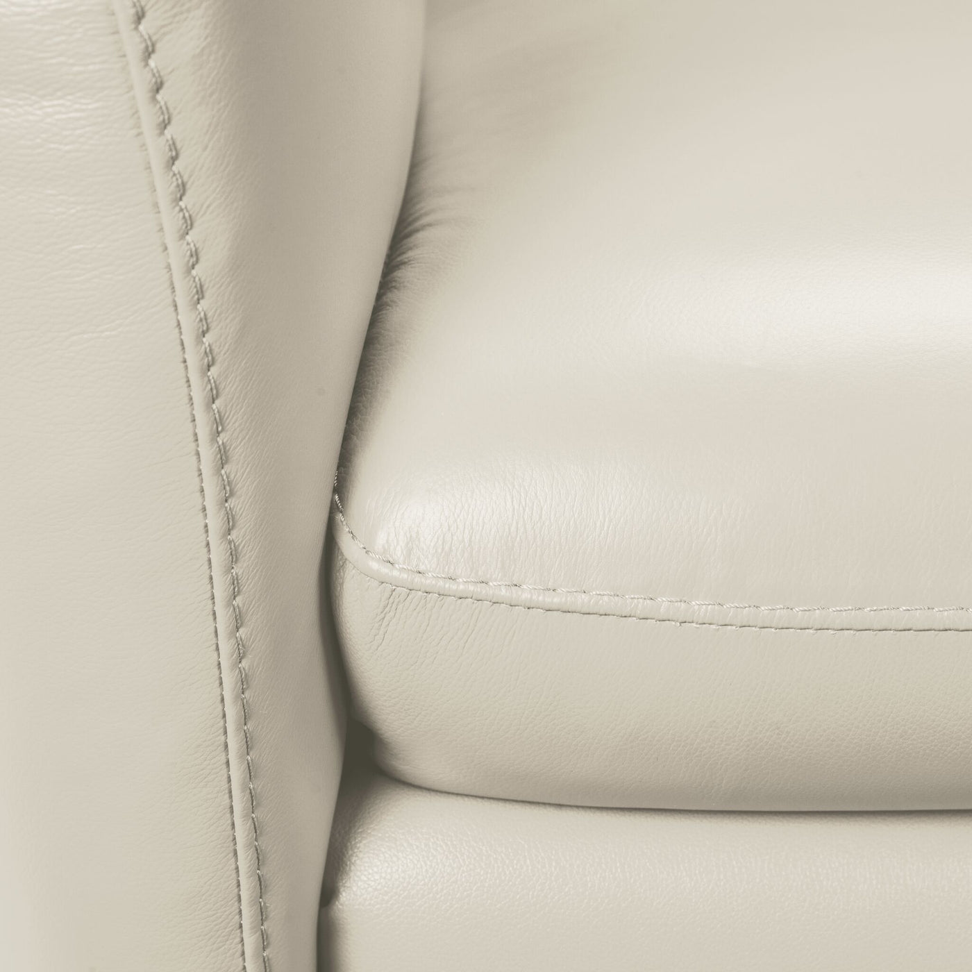 Carlino Leather Chair - Silver