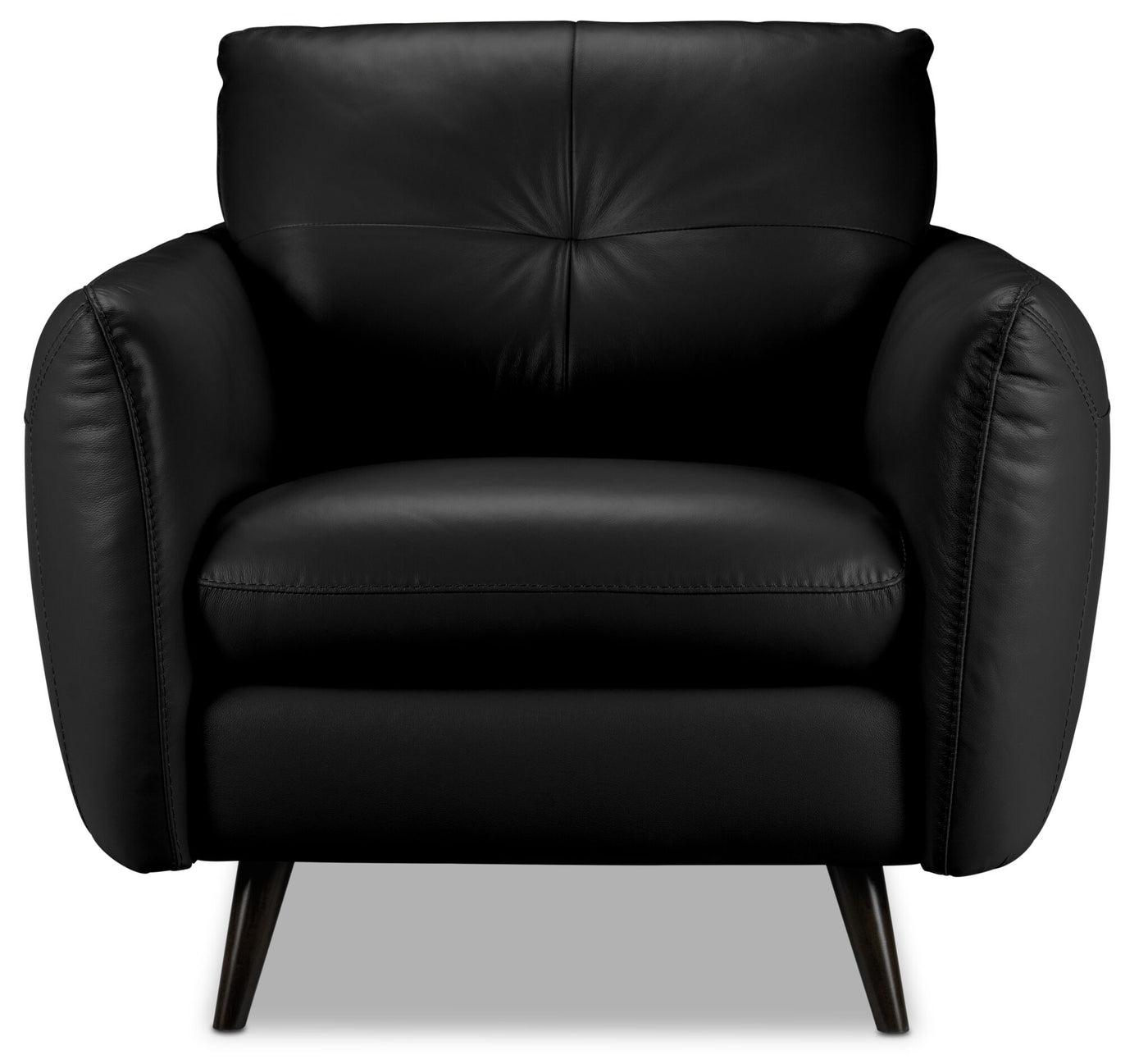 Carlino Leather Chair - Black