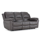 Alba Leather Power Reclining Sofa, Loveseat and Chair Set - Grey