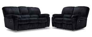 Burma Reclining Sofa and Loveseat Set - Graphite