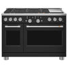 Café Black Matte Commercial-Style Smart Dual Fuel Range with No-Preheat Air Fry (8.25 Cu. Ft.) - C2Y486P3TD1