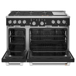 Café Black Matte Commercial-Style Smart Dual Fuel Range with No-Preheat Air Fry (8.25 Cu. Ft.) - C2Y486P3TD1