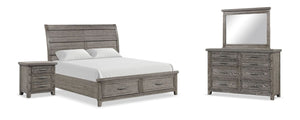 Dahlia 6-Piece Queen Storage Bedroom Package - Grey