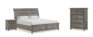 Dahlia 5-Piece King Storage Bedroom Package - Grey