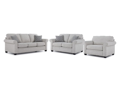 Duffield Sofa, Loveseat and Chair and a Half Set - Light Beige