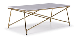 Farah Coffee Table - White and Gold