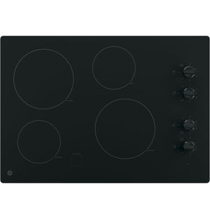 GE Black 30" Knob Control Electric Cooktop- JP3030DWBB