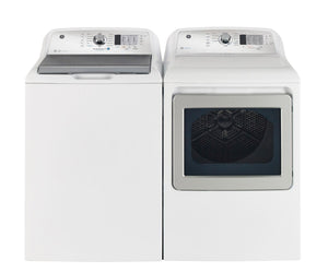 GE White Top-Load Washer (5.3 Cu. Ft.) & GE White Gas Dryer (7.4 Cu. Ft.) - GTW680BMRWS/GTD65GBMRWS