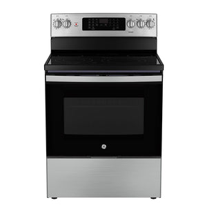 GE Stainless Steel Free-Standing Electric Convection Range with No-Preheat Air Fry (5.0 cu.ft) - JCB840STSS