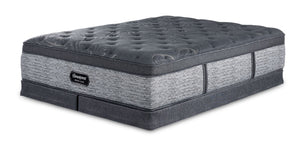 Beautyrest World Class Grandeur 2.0 Plush Queen Mattress and Low Profile Split Boxspring Set