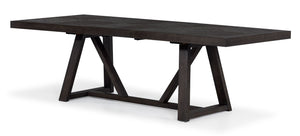 Hearst Extendable Trestle Dining Table - Dark Oak