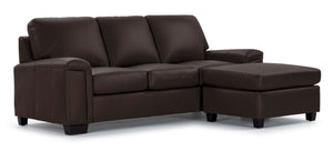 Icon Leather Sofa Chaise - Mocha