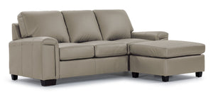 Icon Leather Sofa Chaise - Cloud Grey