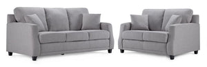 Jessica Sofa and Loveseat Set - Dove