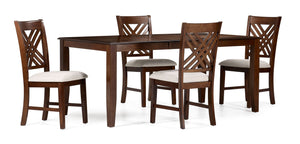 Kai 5-Piece Extendable Dining Set - Brown