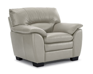 Kendrick Leather Chair - Silver Grey