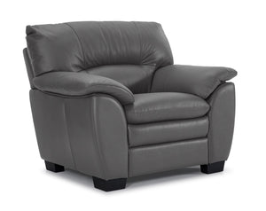 Kendrick Leather Chair - Grey