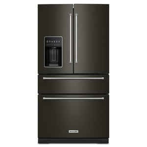 KitchenAid Black Stainless French Door Refrigerator (26.2 Cu.Ft.) - KRMF536RBS