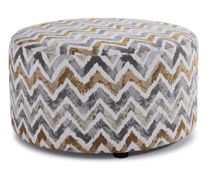 Marissa Round Ottoman - Multi-Colour