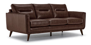 Miguel Leather Sofa - Cobblestone