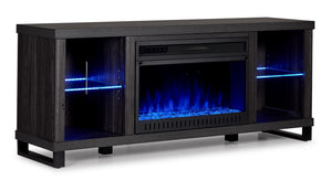 Neelam 60" Fireplace Console - Charcoal Grey