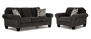 Noche Sofa and Chair Set - Graphite