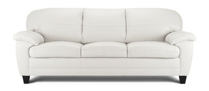 Raphael Leather Sofa - Silver Grey